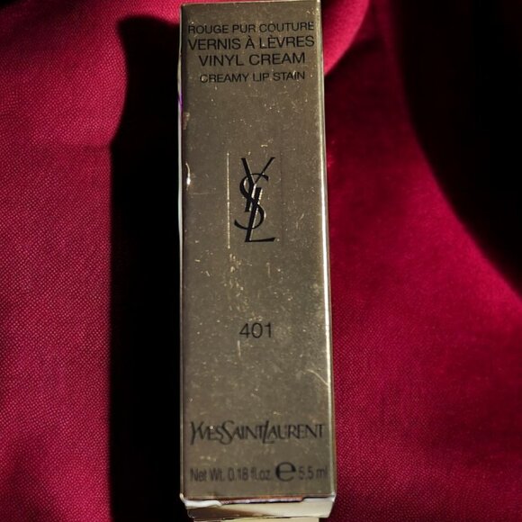 Yves Saint Laurent Vinyl Cream Lip Stain in 401 Rouge Vinyle NIB - Picture 1 of 2